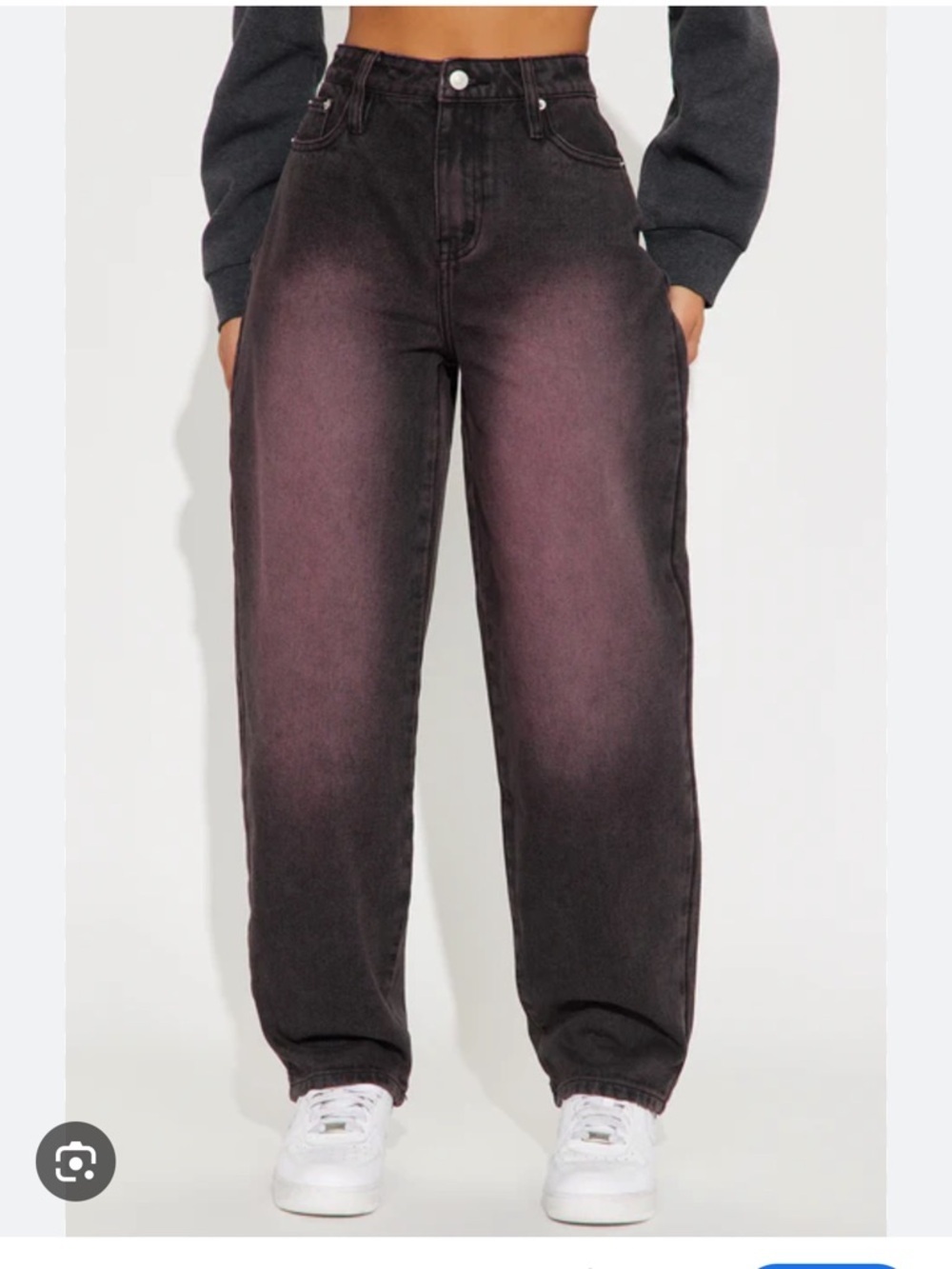 NWT Fashion Nova Black/ Pink Washed Jeans size 1
